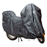Coprimoto SUPER, un coprimoto impermeabile per scooter maxi e 3 ruote. Dettagli riflettenti e sistema di fissaggio regolabile. Di TUCANO URBANO.